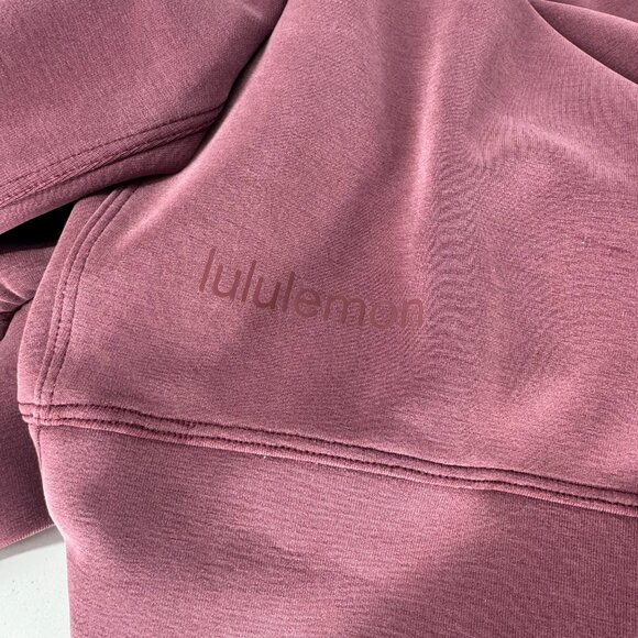 lululemon Perfectly Oversized Cropped Softstreme Sweatshirt Mulled Wine Size 14 - Picture 6 of 8